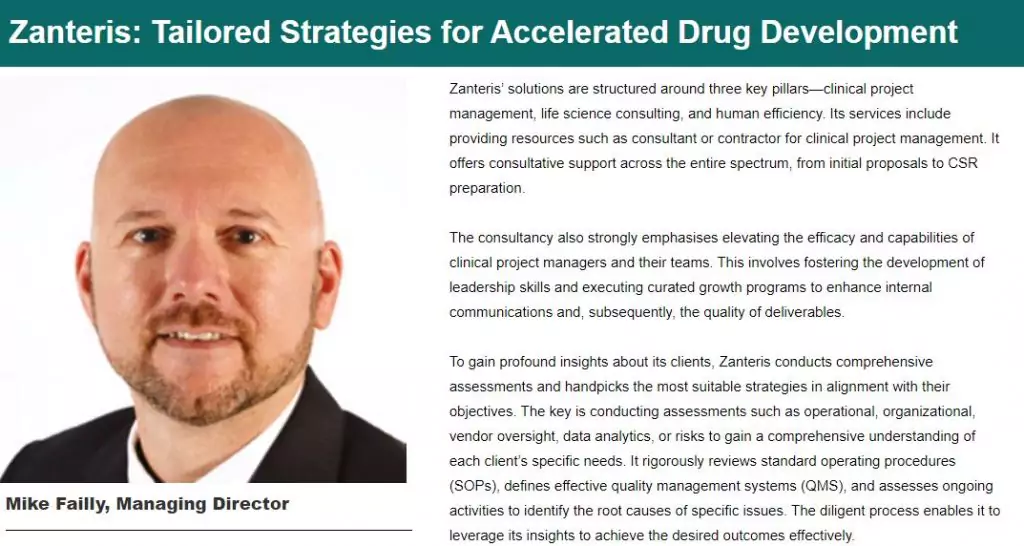 Life Science Review Zanteris' article extract