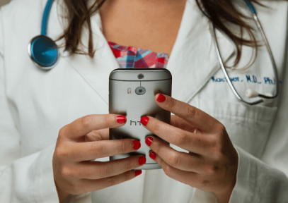 doctor holding a phone | Zanteris